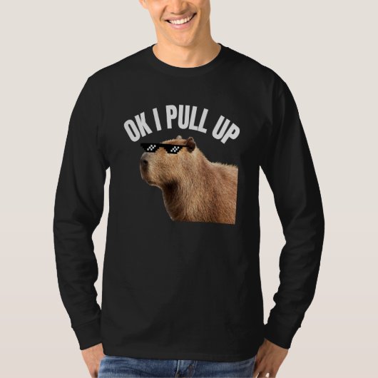 カピバラ OK 乗り込むぞ げっ歯類 動物 リスペクト ジョーク Tシャツ (正面)