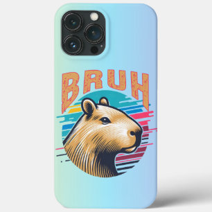 カピバラBruh 面白いBruh カピバララバー メンズ キッズ iPhone 13 Pro Maxケース