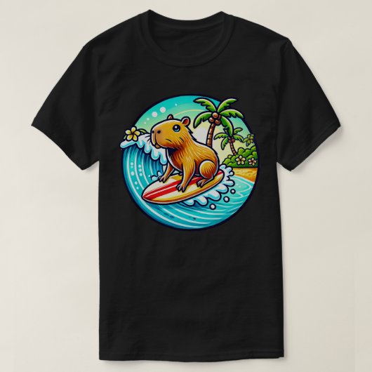 カピバラCowagunga Tシャツ (デザイン正面)