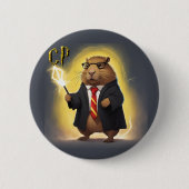 カピバラP 缶バッジ (正面)