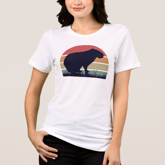 カピバラTシャツベビーボディスーツ トライブレンドＴシャツ (正面)