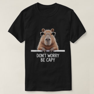 カピバラTシャツ 面白い おだやか Tシャツ