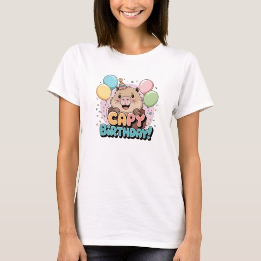 カピバースデー! Tシャツ (正面)