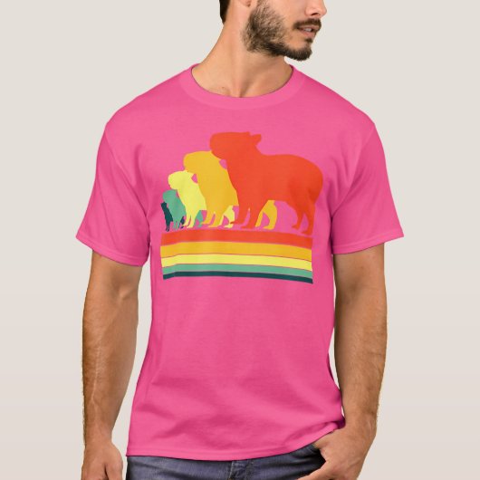カピラおもしろい野生動物動物カピバラ Tシャツ (正面)