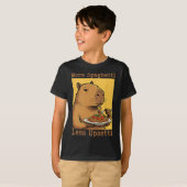 カピラがイタリアン・スパゲッティを食べる 落ち着いて Tシャツ (正面フル)