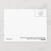 カピラーノサスペンションブリッジポストカード ポストカード (裏面)