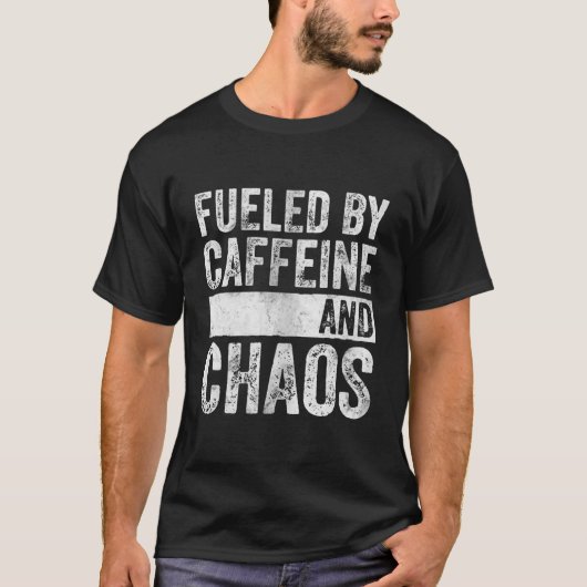 カフおもしろいインとChで飾ったコーヒー好きのシャツ Tシャツ (正面)
