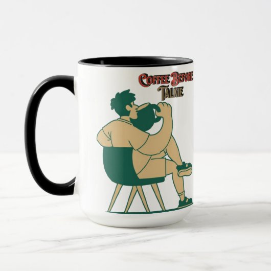 カフおもしろいイン好きのモーニングコーヒーカップ マグカップ (左)