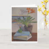 カフィアモロコシユリ-芸術カード、ブランク カード (黄色い花)