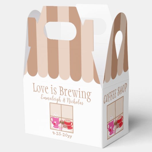 カフェでのブライダルシャワーパーティー フェイバーボックス (オープン)