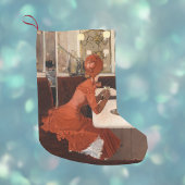 カフェでヴィンテージパリスシーンby Fernand Lungren スモールクリスマスストッキング