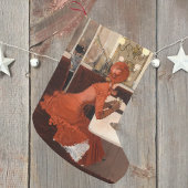 カフェでヴィンテージパリスシーンby Fernand Lungren スモールクリスマスストッキング