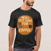 カフェで耳検診 Tシャツ (正面)