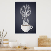 カフェと細動脈セレブラレス ポスター (キッチン)