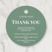 カフェのサンクスQRコードギフトタグ フェイバータグ (正面)