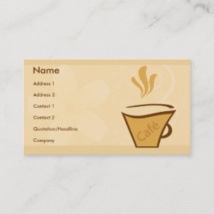カフェのスタイル 名刺