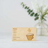 カフェのスタイル 名刺 (スタンド正面)