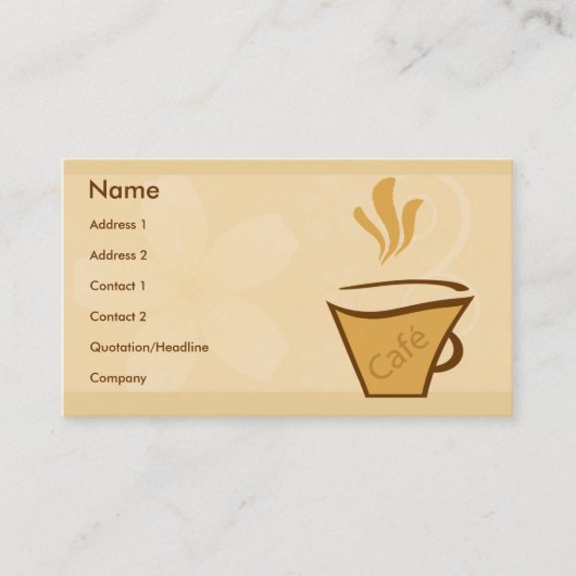 カフェのスタイル 名刺 (正面)
