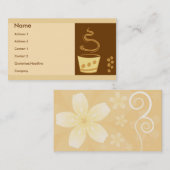 カフェのスタイル 名刺 (正面/裏面)