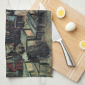 カフェのテラス、モンマルトル by ヴィンセント・ヴァン・ゴッホ キッチンタオル (四つ折り)