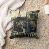 カフェのテラス、モンマルトル by ヴィンセント・ヴァン・ゴッホ クッション (ブランケット)