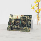 カフェのテラス，モンマルトルbyビンセント・ヴァン・ゴッホ カード (黄色い花)