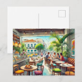 カフェのブラジルのマグ ポストカード (正面/裏面)