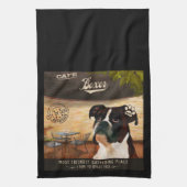 カフェのボクサー キッチンタオル (縦)