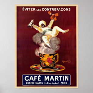 カフェのマーティンのヴィンテージのパリフランスの広告 ポスター