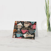 カフェのラテのコーヒー恋人のメッセージカード カード (正面)