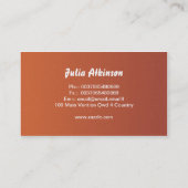 カフェのレストランの茶コーヒー名刺 名刺 (裏面)