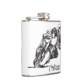 カフェのレーサーのオートバイの平均の傾きのヴィンテージのスタイル フラスク (右)