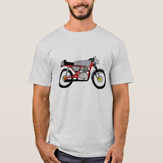 カフェのレーサーのオートバイ Tシャツ (正面)