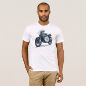 カフェのレーサーのクラシックのオートバイ Tシャツ (正面フル)