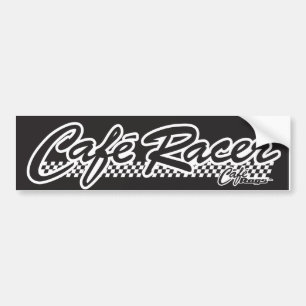 カフェのレーサーのバンパーステッカー バンパーステッカー