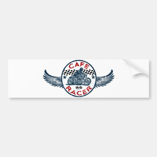 カフェのレーサー バンパーステッカー (正面)