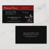 カフェの名刺のシックな女性 名刺 (正面/裏面)