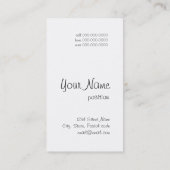 カフェの名刺のテンプレート 名刺 (裏面)