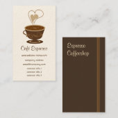 カフェの名刺 名刺 (正面/裏面)
