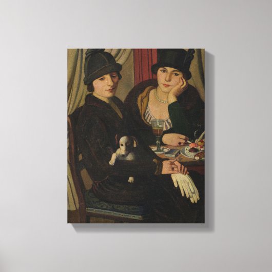 カフェの女性， c.1924 キャンバスプリント (正面)