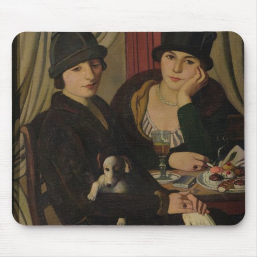 カフェの女性、c.1924 マウスパッド (正面)