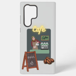 カフェの携帯ケース SAMSUNG GALAXY S22 ULTRAケース