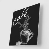 カフェの柱時計 スクエア壁時計 (傾斜)