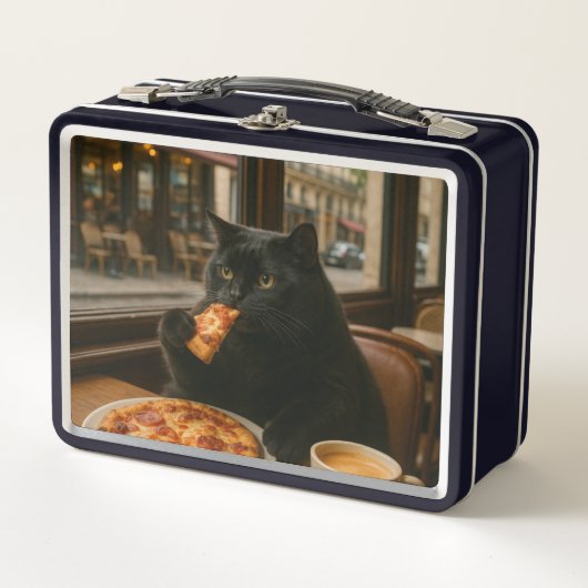 カフェの猫 メタルランチボックス (正面)