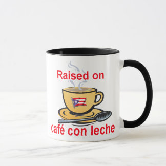 カフェの詐欺のlecheで上げられる マグカップ