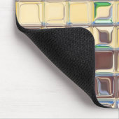 カフェの青い~ガラスのタイル マウスパッド (コーナー)