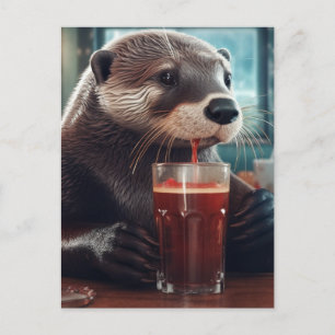 カフェの飲み物 ポストカード
