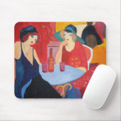 カフェの2人の女性 マウスパッド (マウス)