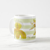 カフェのhazuki logo2の蘭のマグ コーヒーマグカップ (正面左)