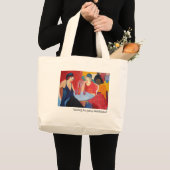 カフェのtotebagの女性 ラージトートバッグ (正面(商品))